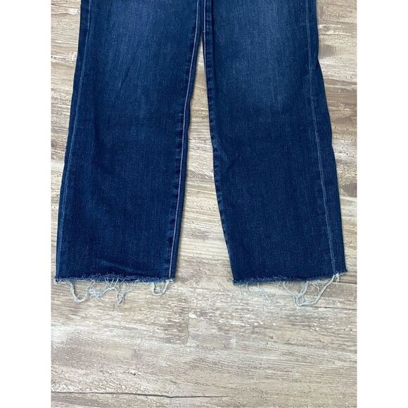 Express Jeans Super High Rise Straight Cropped Button Fly Women’s Sz 4R - Picture 3 of 8